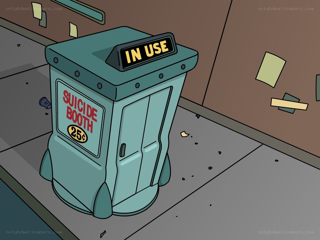 Suicide Booth in Use