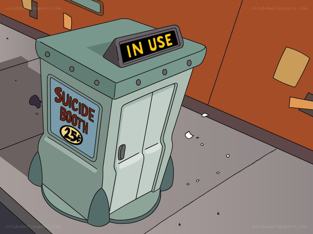 Suicide Booth in use