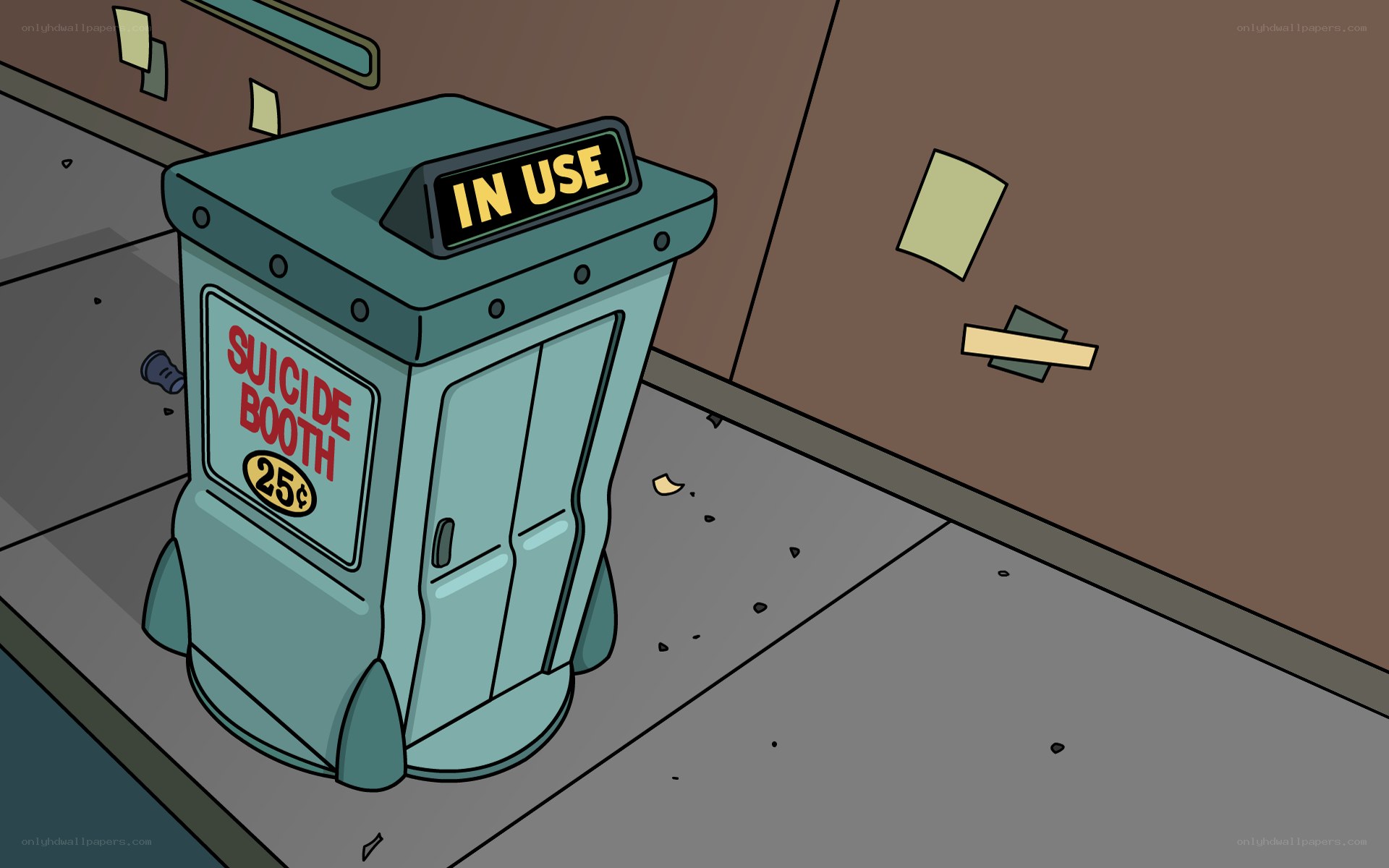 Suicide Booth in use