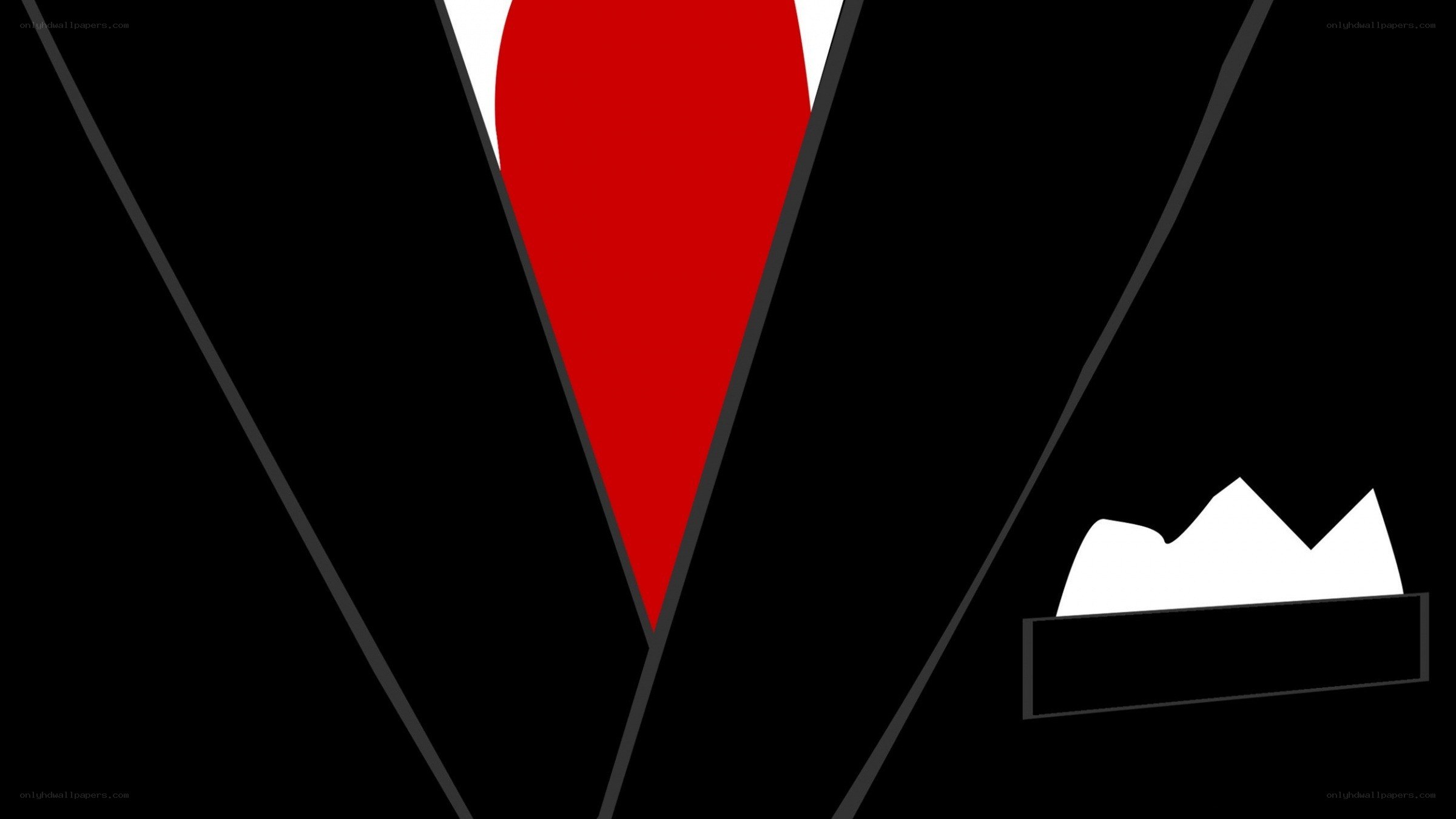 suit with red tie