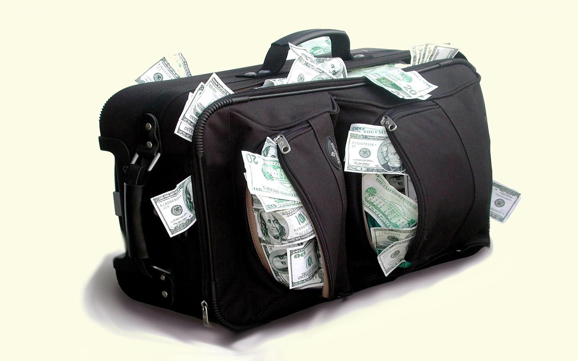 suitcase filled with money