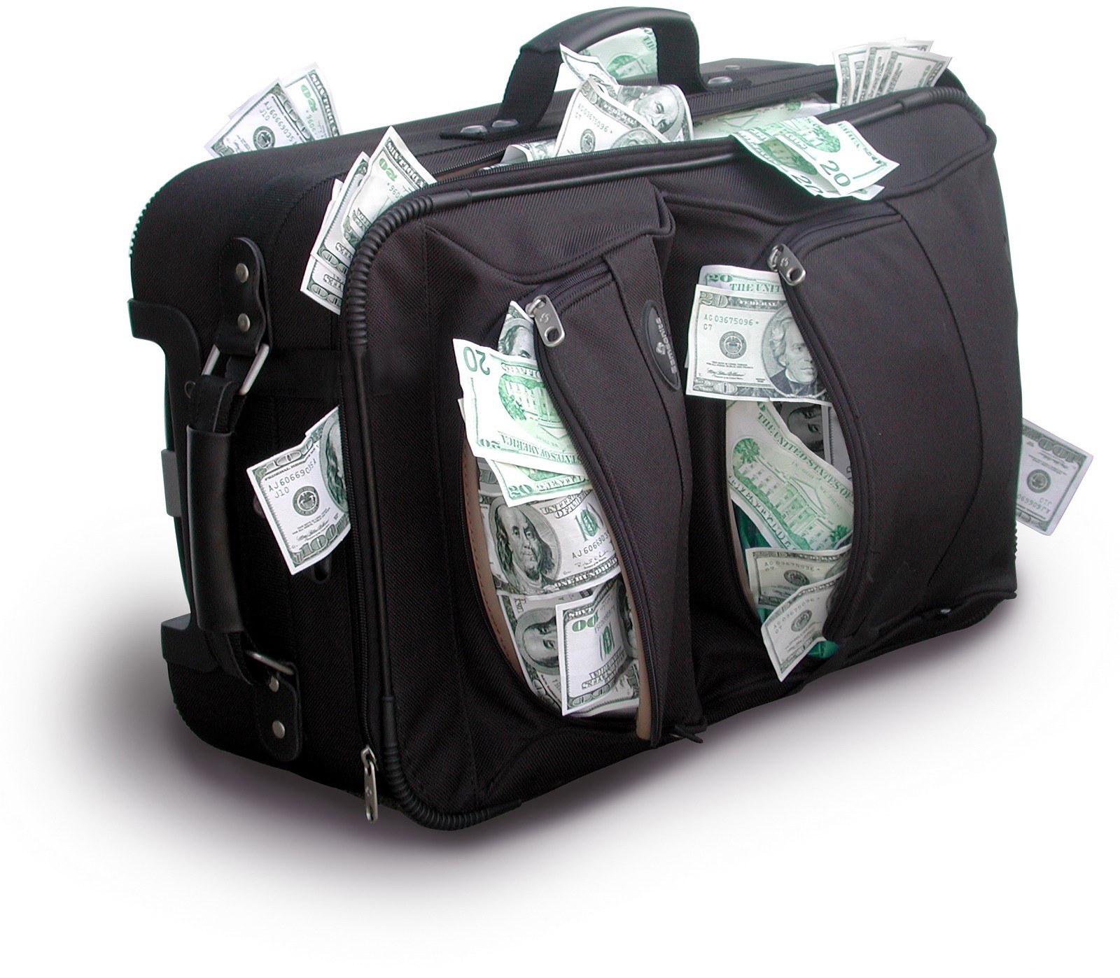suitcase filled with money