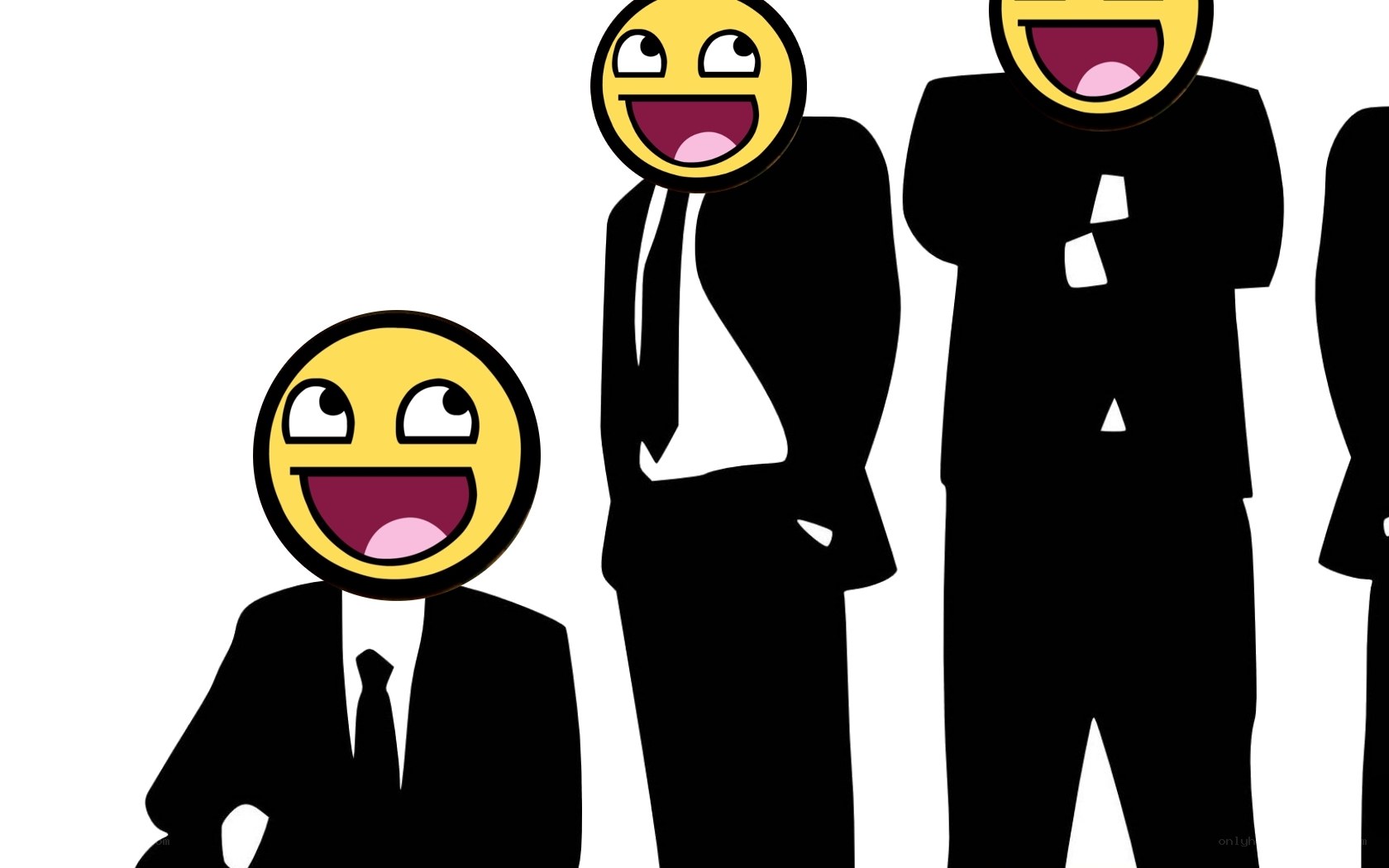 suits with emoji faces