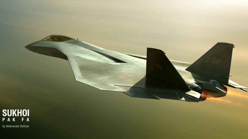 Sukhoi PAK FA Fighter Jet — Gray