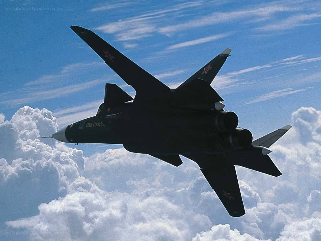 Sukhoi Su-47 in flight