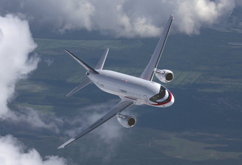 Sukhoi Superjet in flight