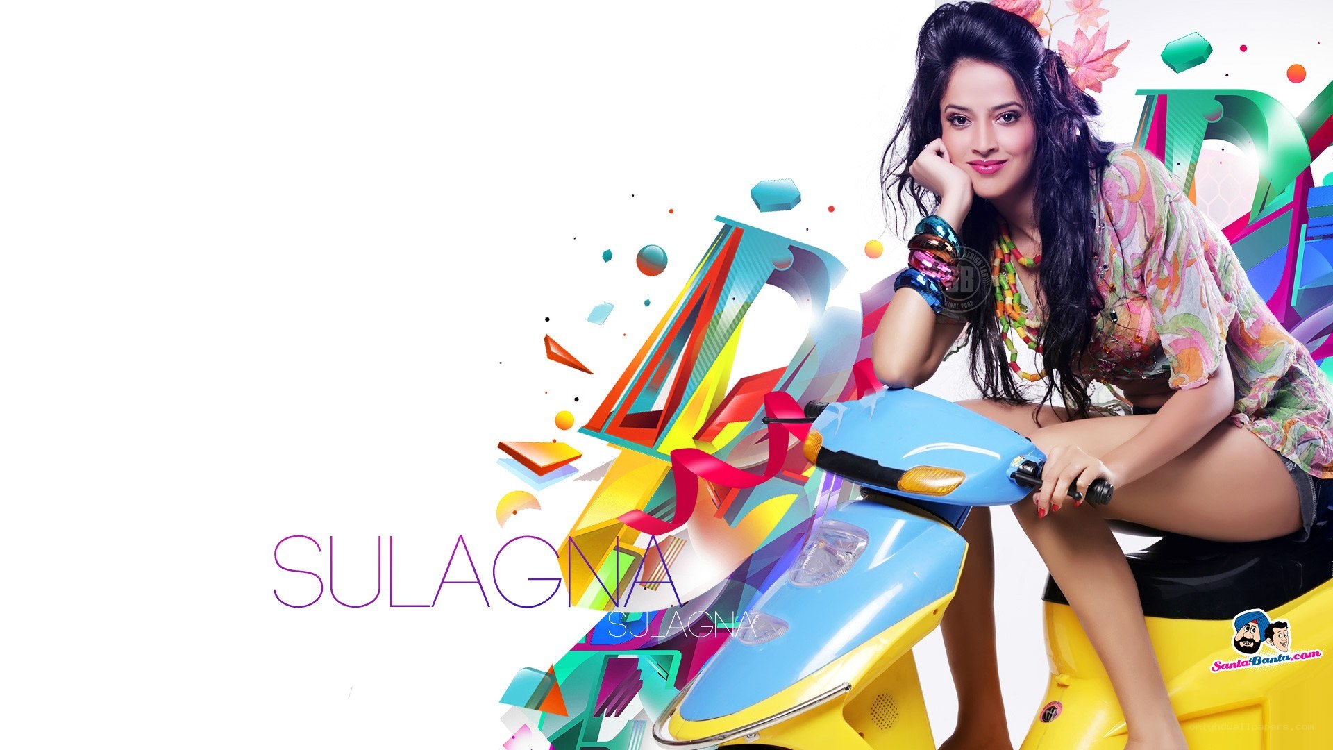Sulagna on a scooter