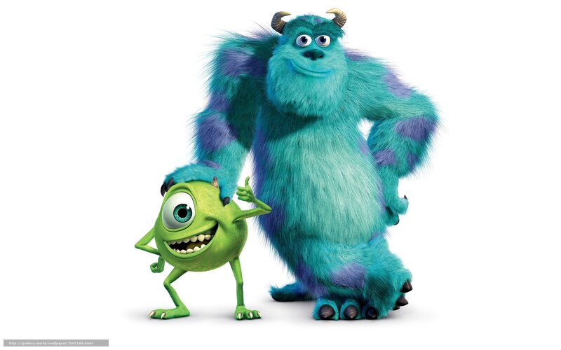 Sulley and Mike from Monsters, Inc.