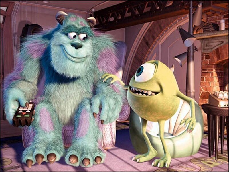 Sulley and Mike in their room