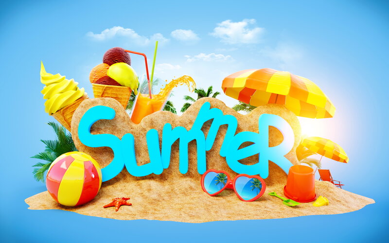 Summer Beach Scene