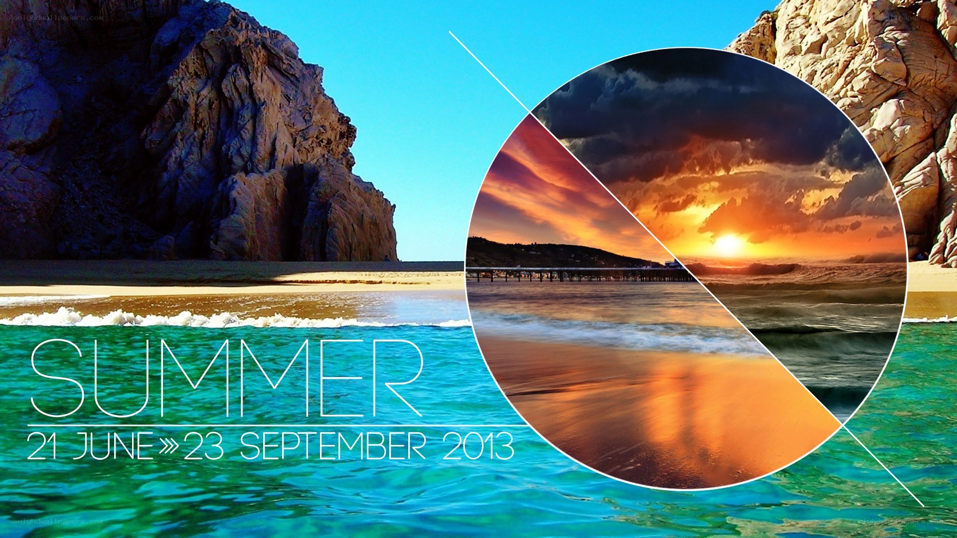 Summer beach scenery