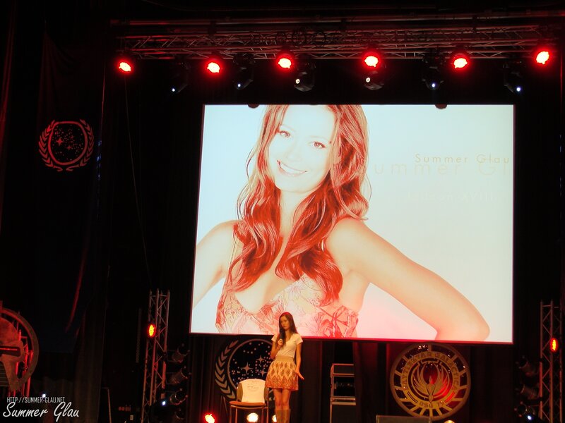 Summer Glau on stage at FedCon