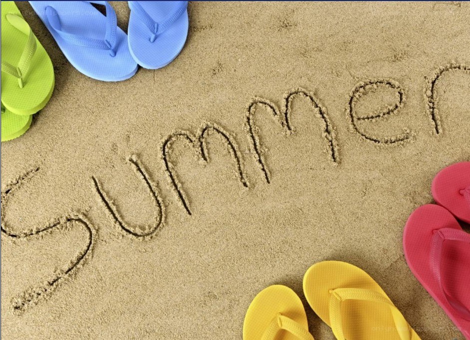 Summer sand writing