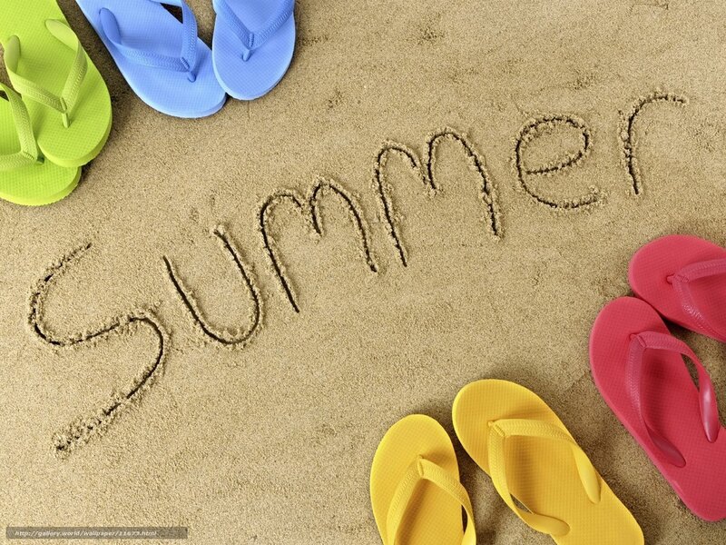 Summer sand writing