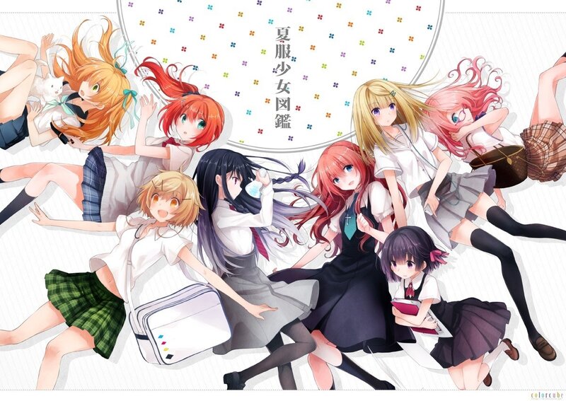 Summer uniform girls illustration