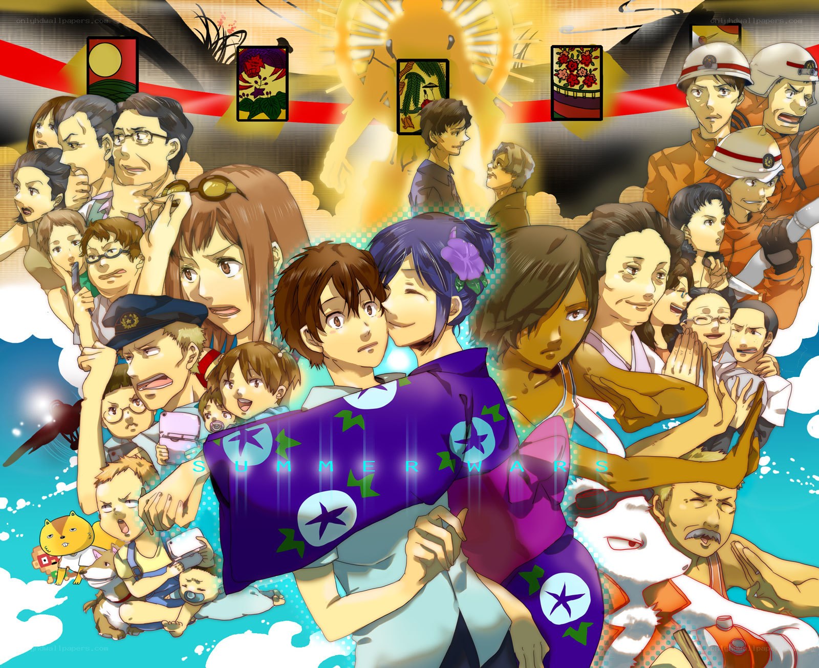 Summer Wars character collage