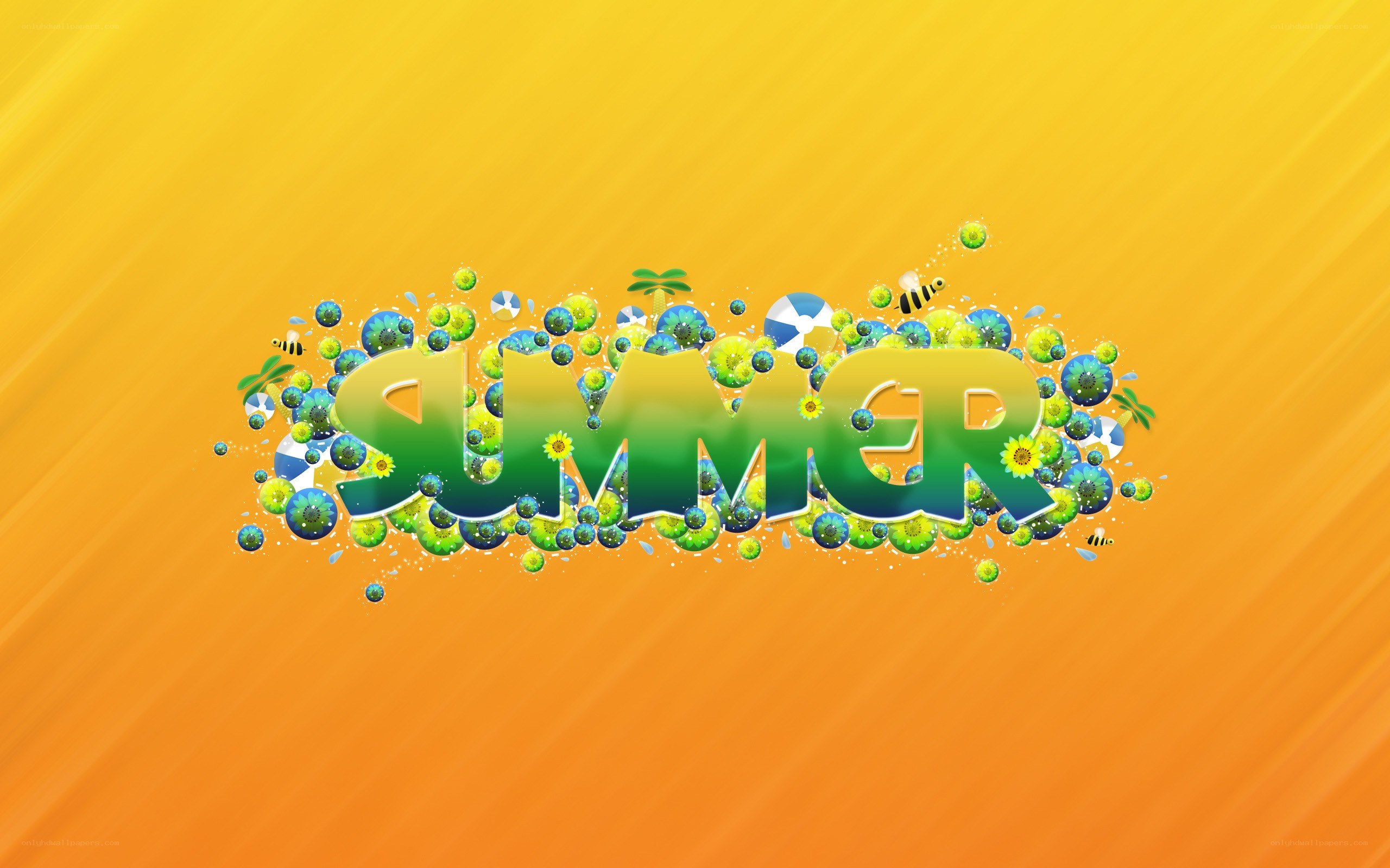 Summer word art design