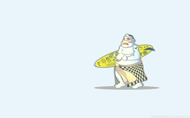 sumo surfer cartoon