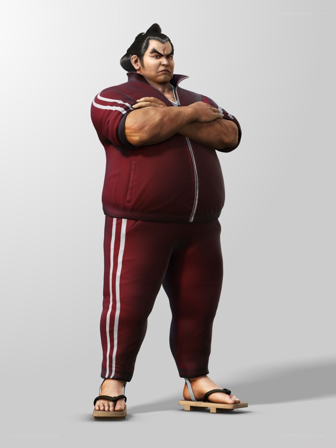 sumo wrestler in tracksuit