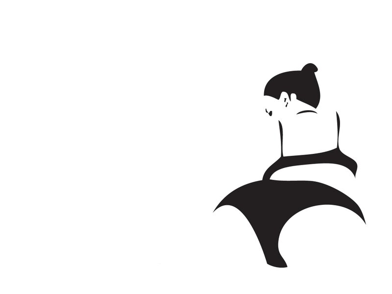 sumo wrestler silhouette