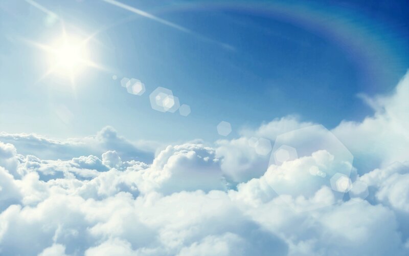 Sun Above Clouds — Blue
