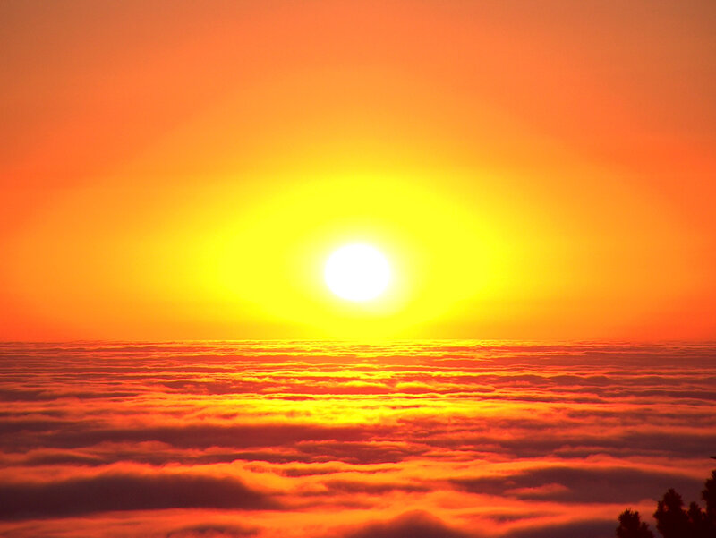 Sun Above Clouds — Orange, Dramatic, Sunset