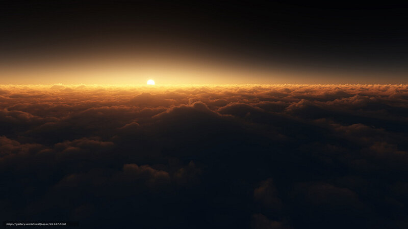 Sun Above Clouds — Orange, Dramatic