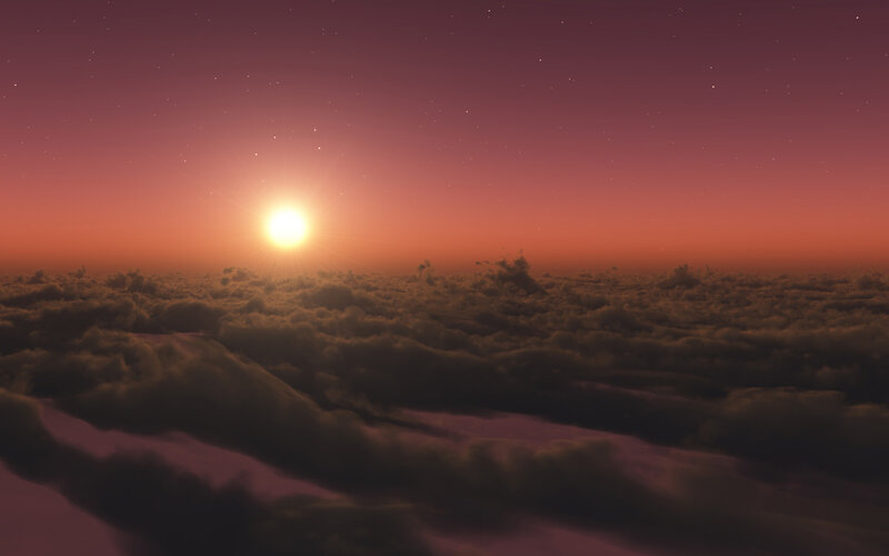 Sun Above Clouds — Purple