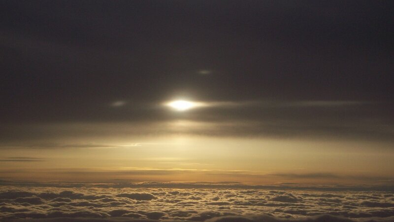 Sun Above Clouds — Yellow, Dramatic, Sunset, Photograph, Sky