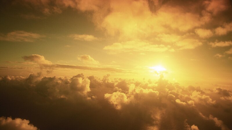 Sun Above Clouds — Yellow, Dramatic, Sunset