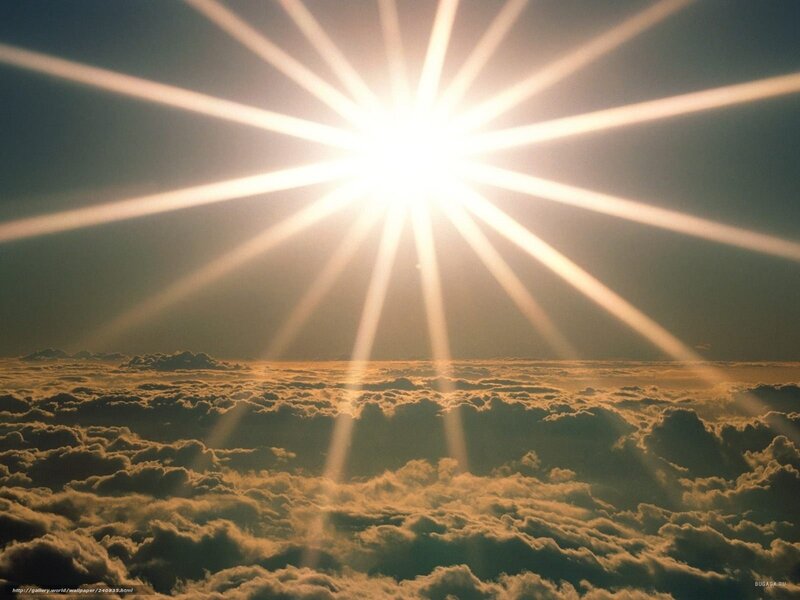 Sun Above Clouds — Yellow, Dramatic