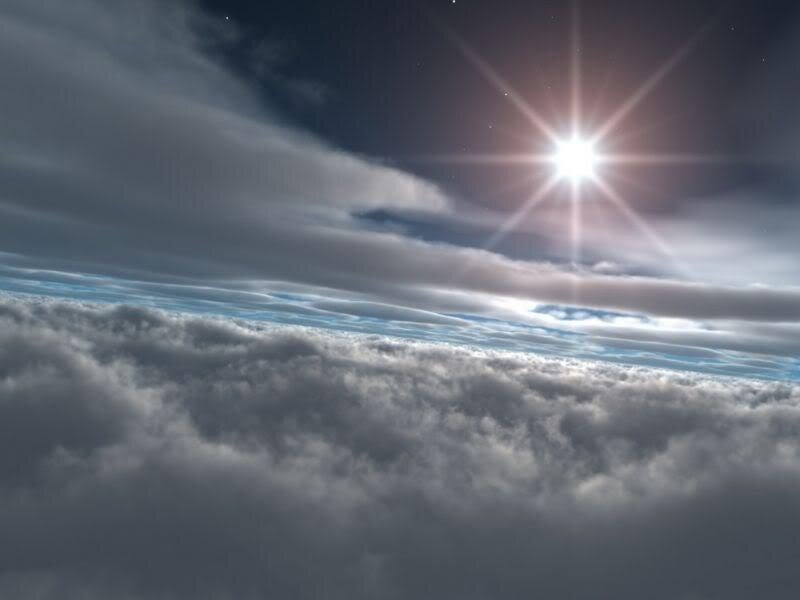 Sun above the clouds