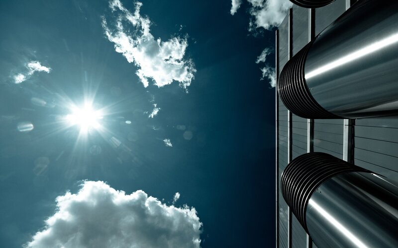 Sun and Clouds with Pipes
