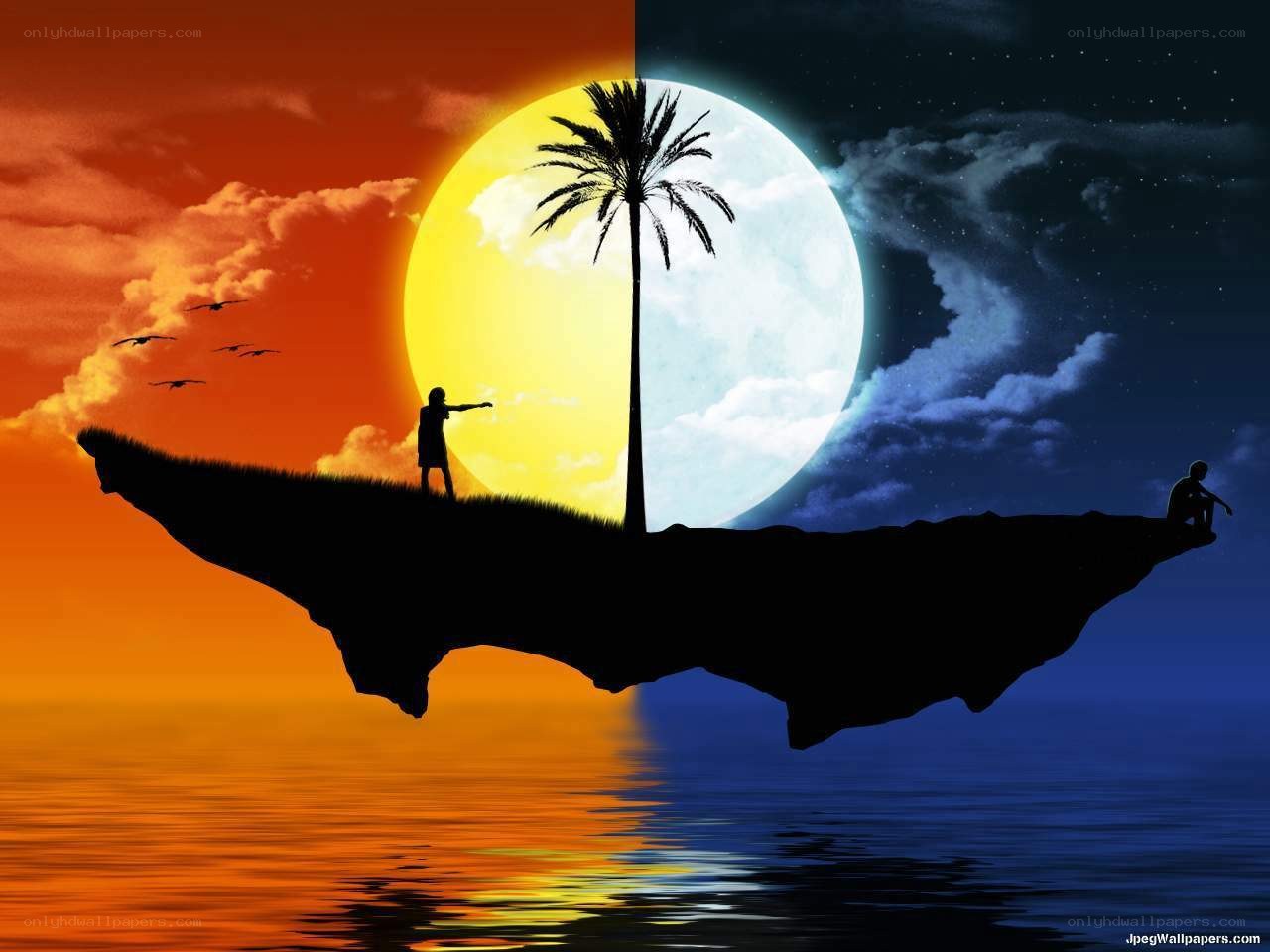 Sun and moon island