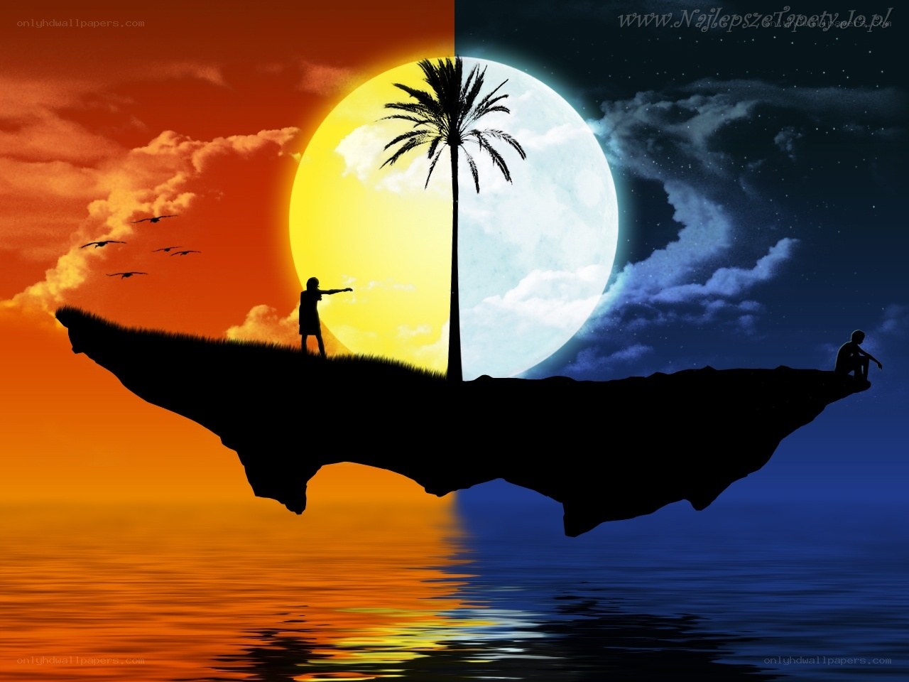 Sun and moon island