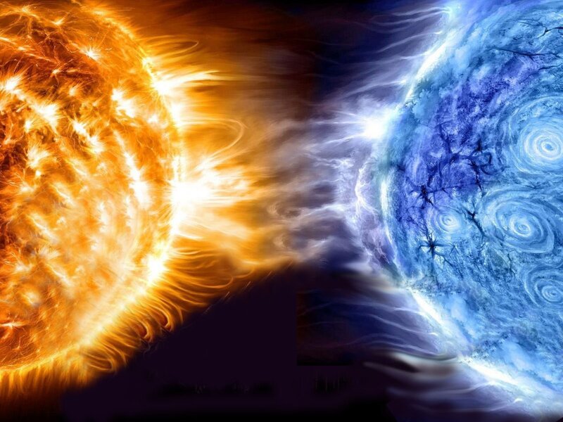 Sun and Planet Interaction — Orange