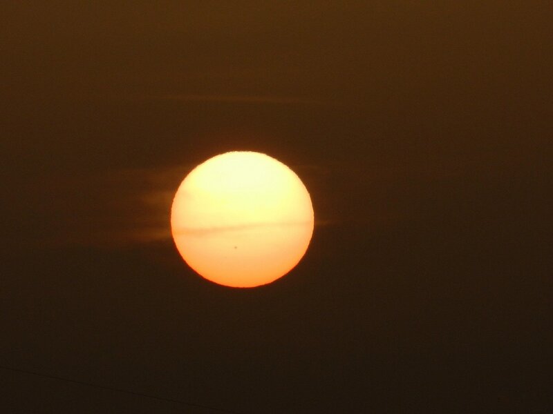 Sun at sunset