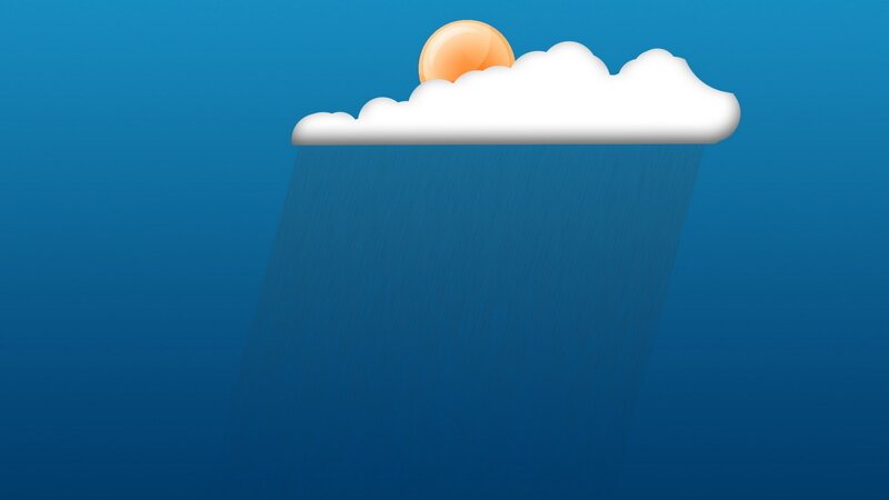 Sun behind a rain cloud