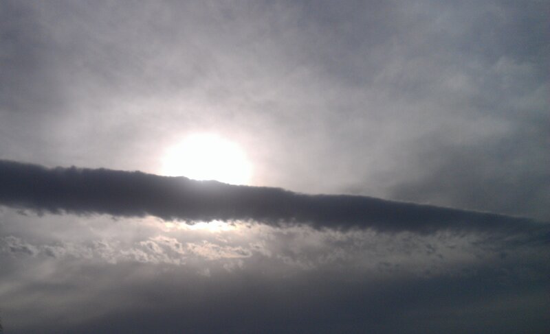 Sun Behind Cloud — Gray