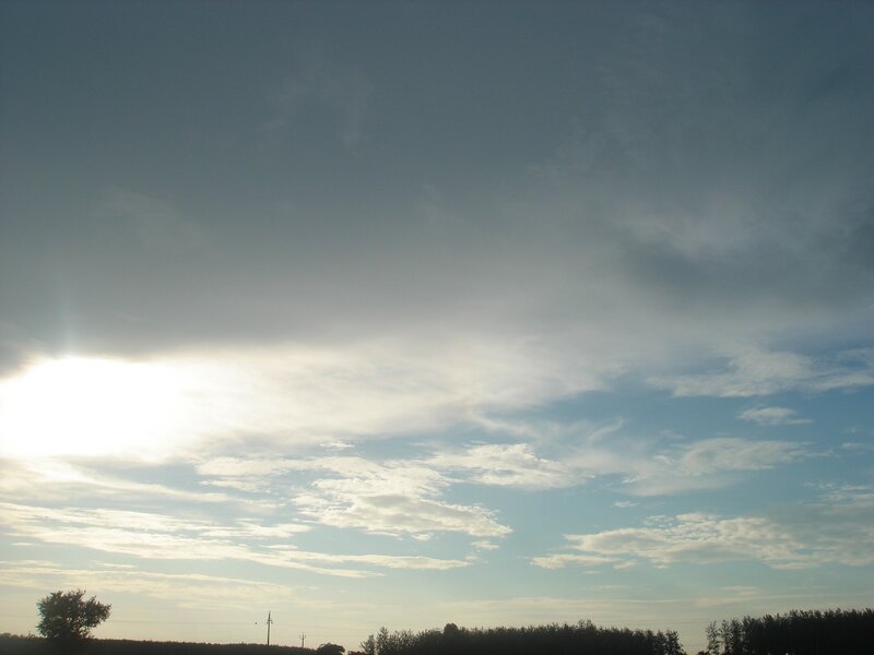 Sun Behind Clouds — Blue, Calm, Morning