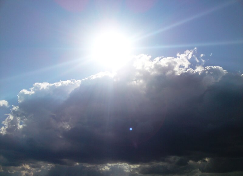 Sun Behind Clouds — Blue, Dramatic, Afternoon