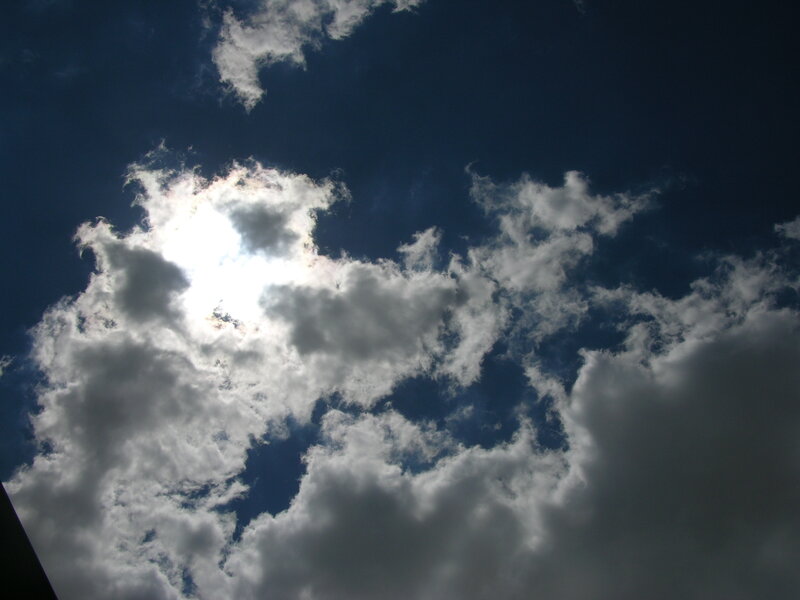 Sun Behind Clouds — Blue, Sky