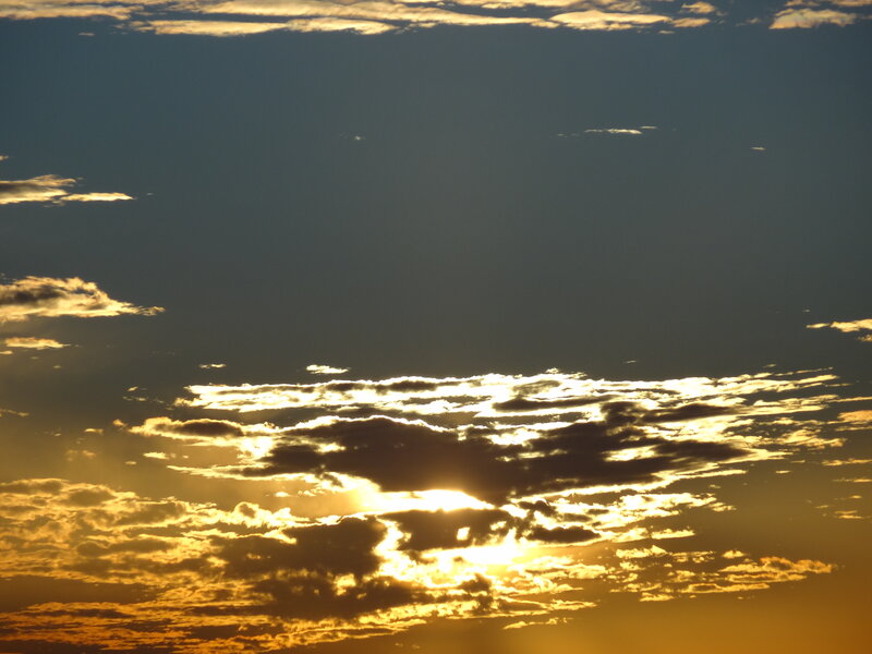 Sun Behind Clouds — Gold, Dramatic, Sunset