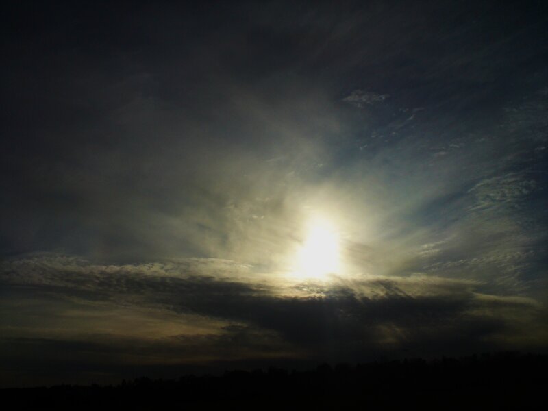 Sun Behind Clouds — Gray, Dramatic, Sunset, Photograph, Sky