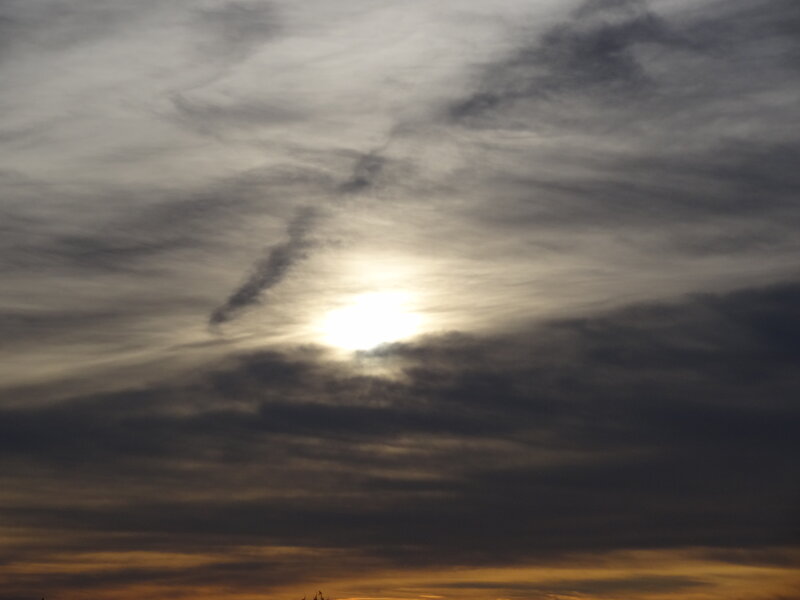 Sun Behind Clouds — Gray, Dramatic, Sunset