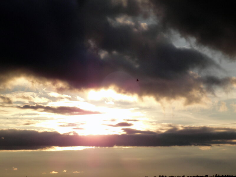 Sun Behind Clouds — Gray, Dramatic