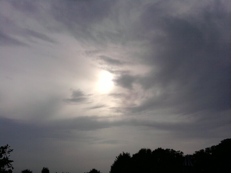Sun Behind Clouds — Gray, Overcast