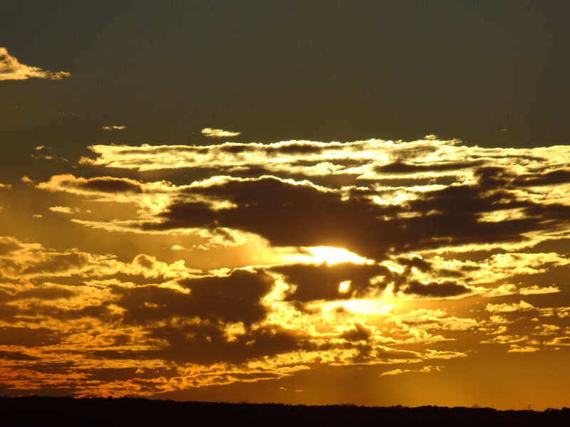Sun Behind Clouds — Orange