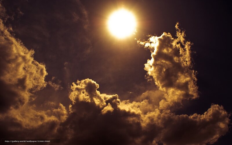 Sun behind clouds