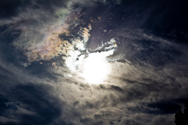 Sun Behind Clouds — White, Dramatic, Photograph